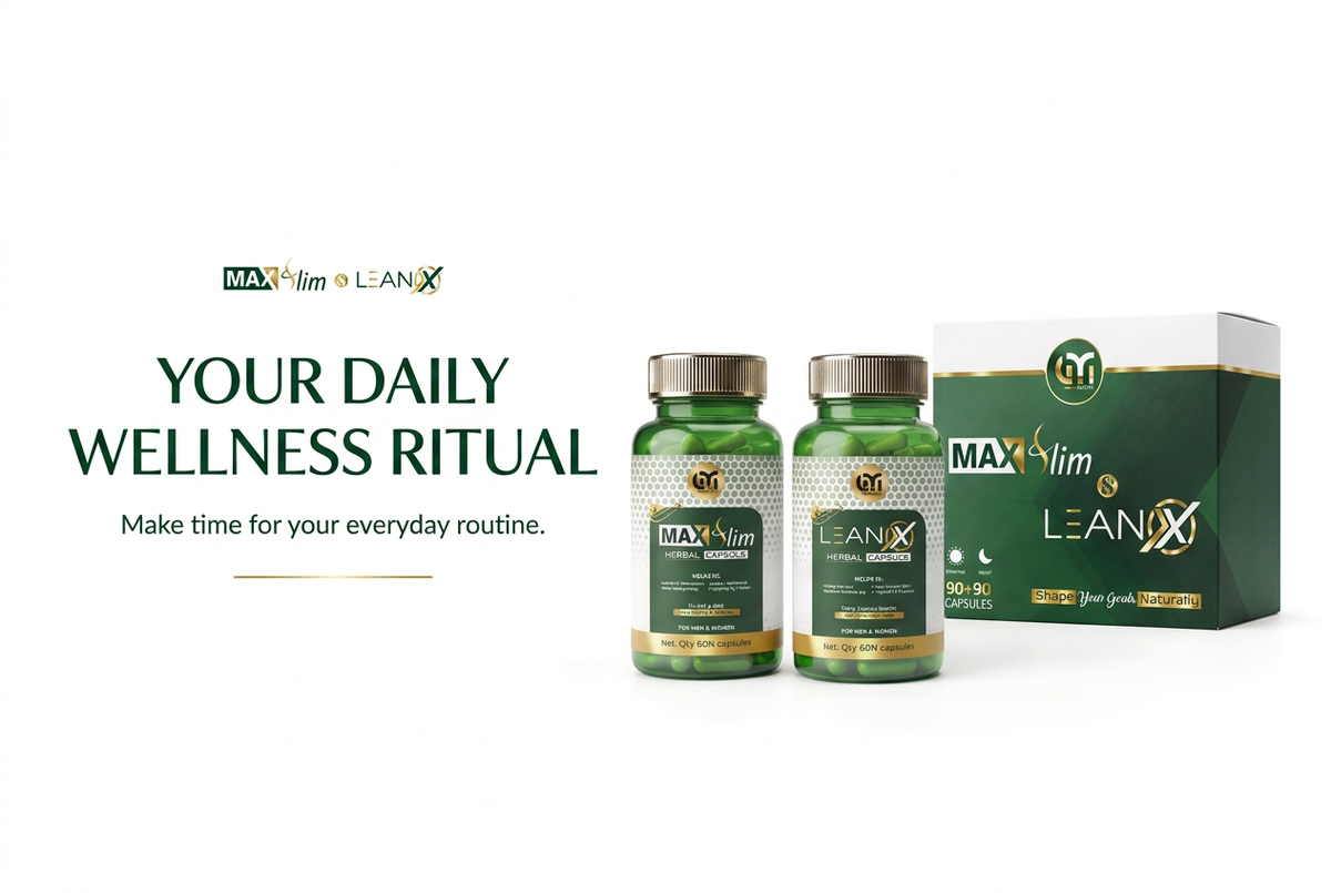 Luxury white hero banner with green and gold product styling